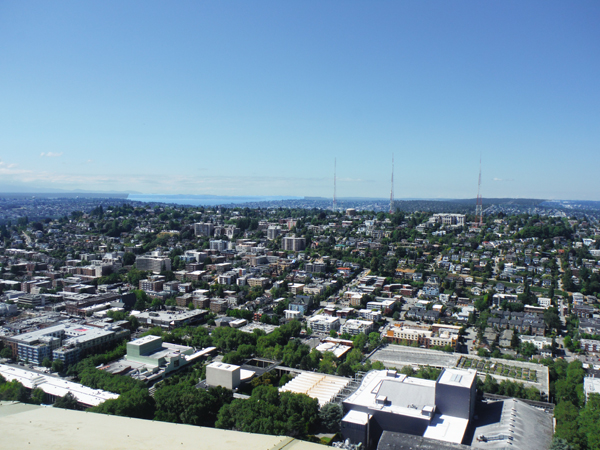 view from the top of the Space Needle